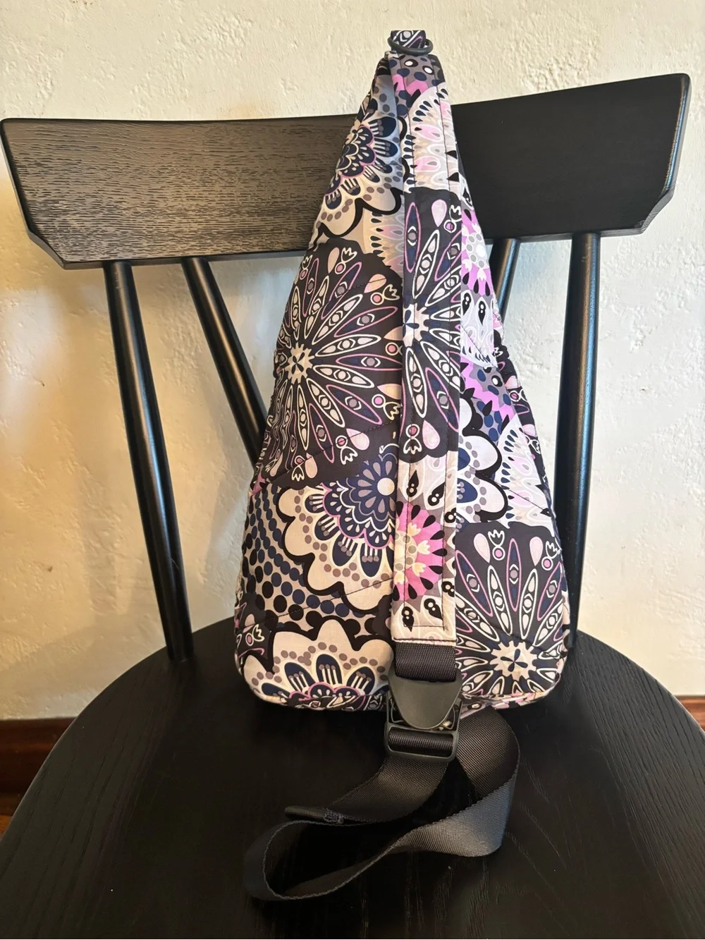 Vera Bradley Mimosa Medallion sling backpack bag purple navy blue gray